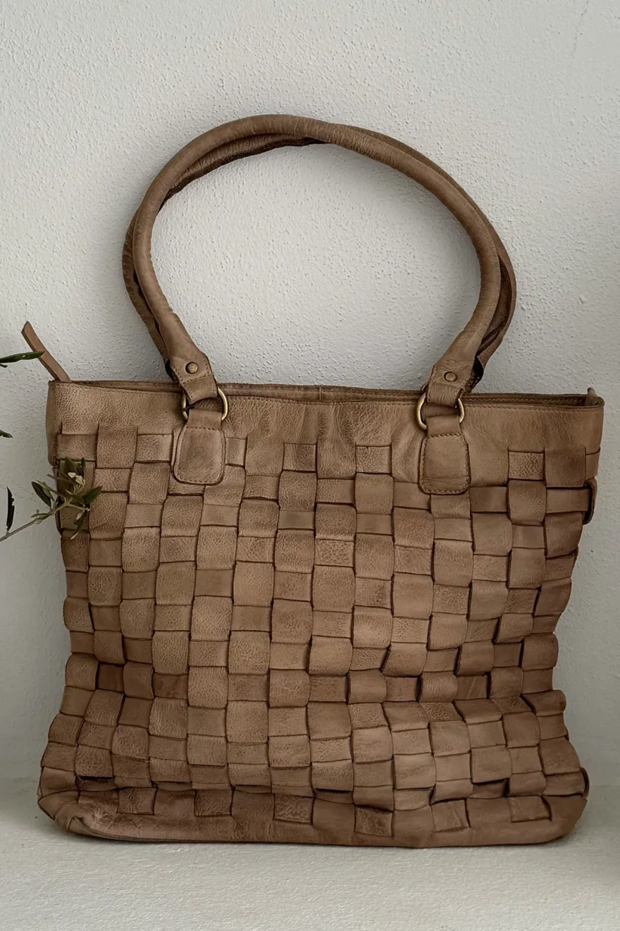 Helen olkalaukku, taupe antique