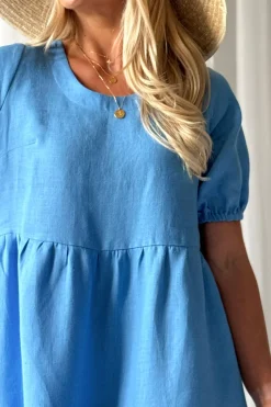 Helen pellavamekko, heavenly blue