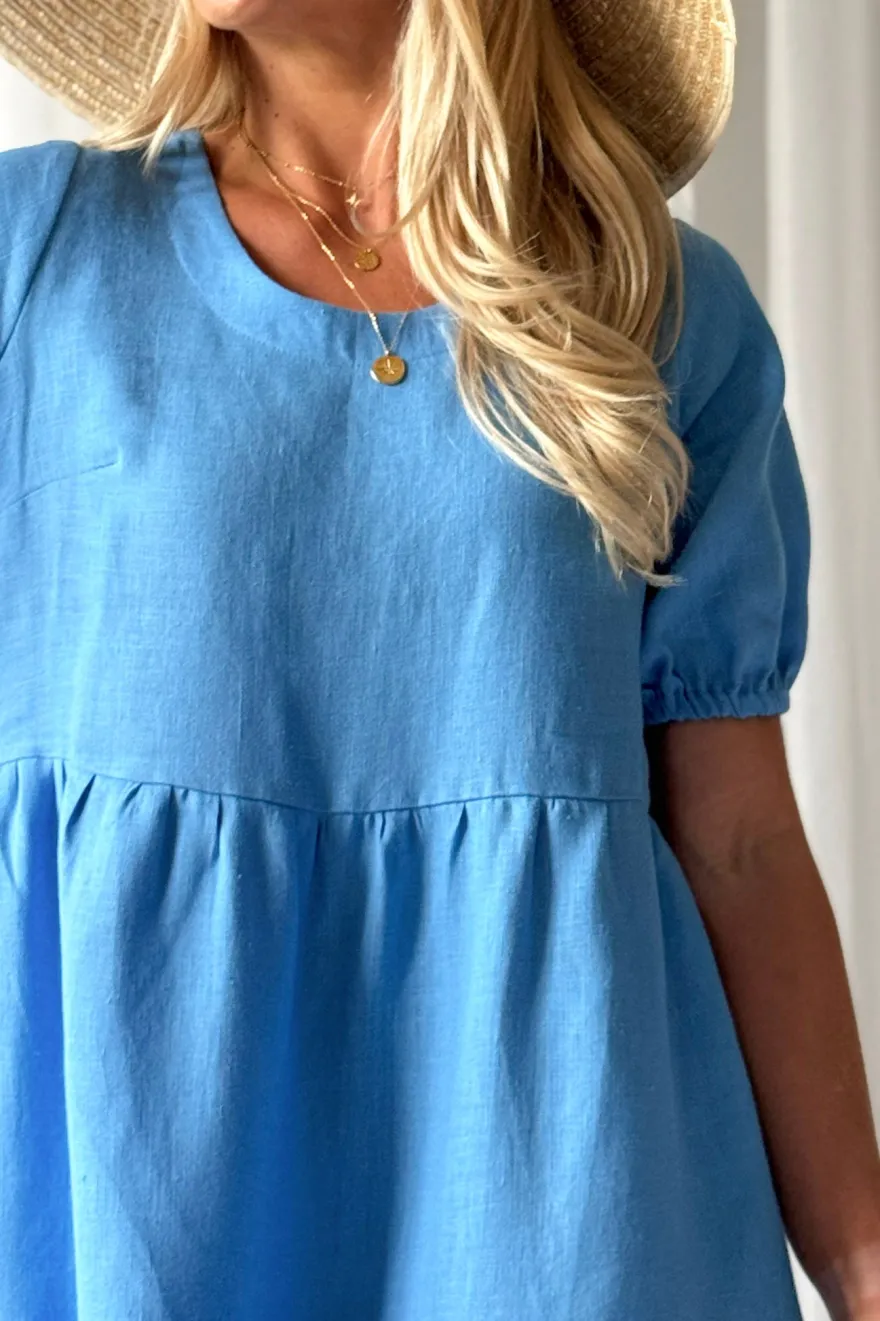 Helen pellavamekko, heavenly blue