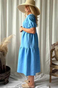 Helen pellavamekko, heavenly blue