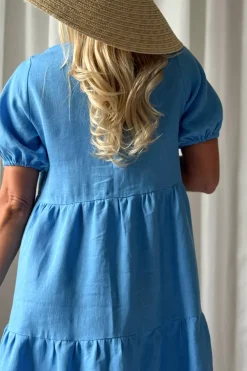 Helen pellavamekko, heavenly blue