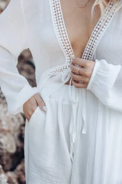 Iris kaftaani, valkoinen