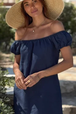 Isabel pellavamekko, navy
