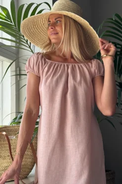 Isabel pellavamekko, sorbet pink