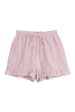 Isolde pellavashortsit, pink stripe
