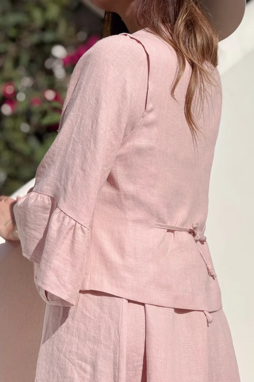 Jessica pellavaliivi pitsitaskulla, sorbet pink + white lace