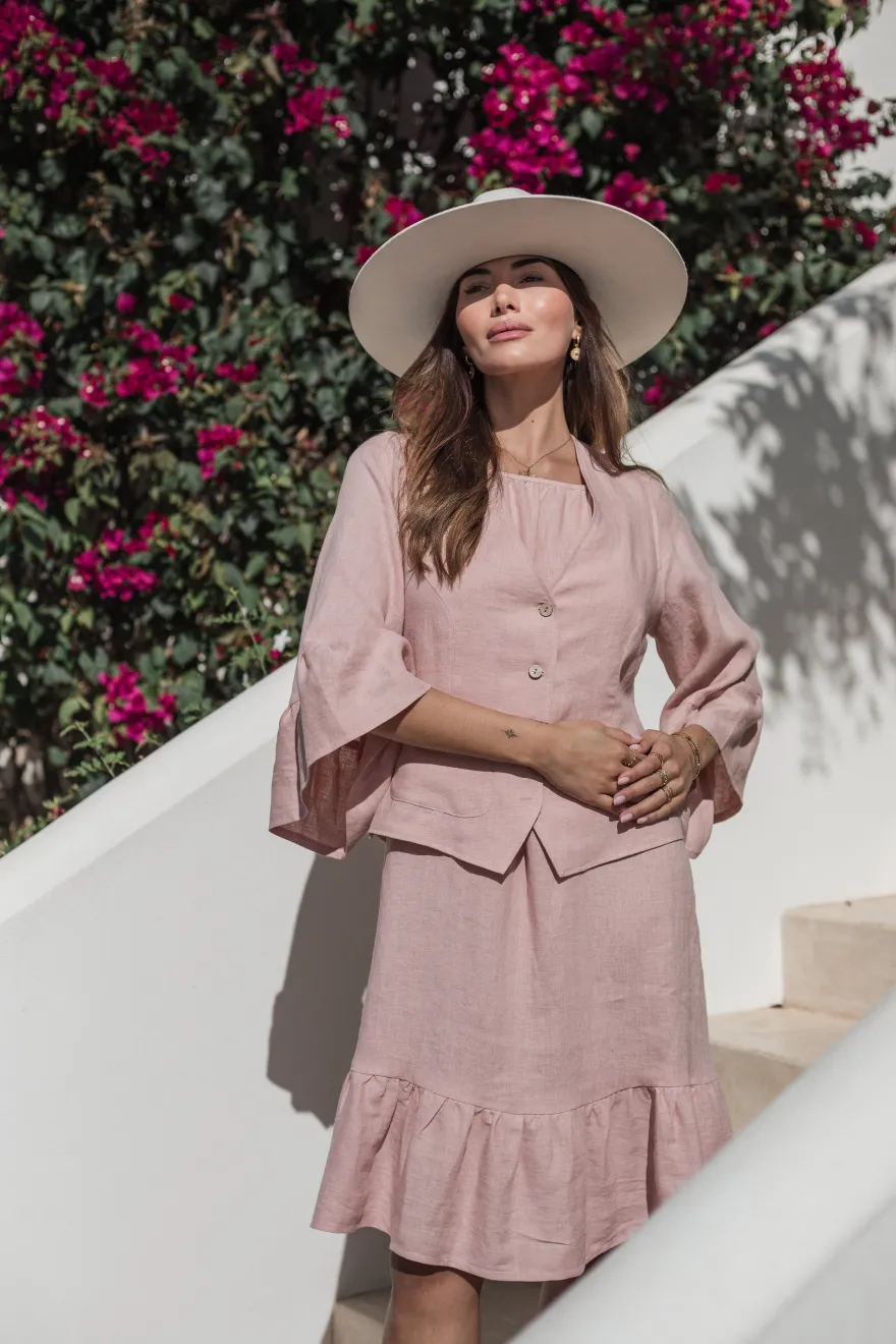 Jessica pellavaliivi pitsitaskulla, sorbet pink + white lace