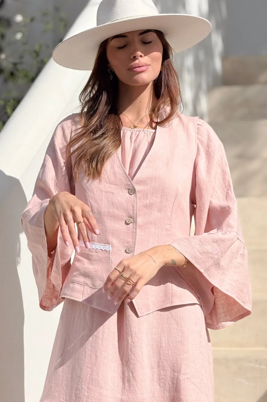 Jessica pellavaliivi pitsitaskulla, sorbet pink + white lace