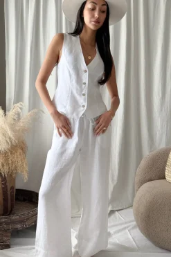 Jessica pellavaliivi, valkoinen