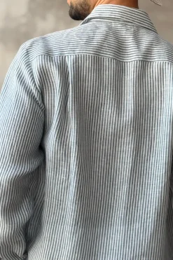 John pellavapaita, blue stripe
