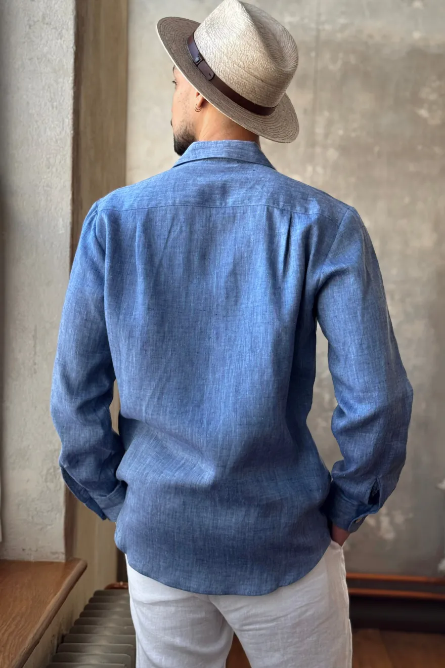 John pellavapaita, denim blue
