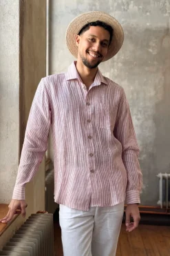 John pellavapaita, pink stripe