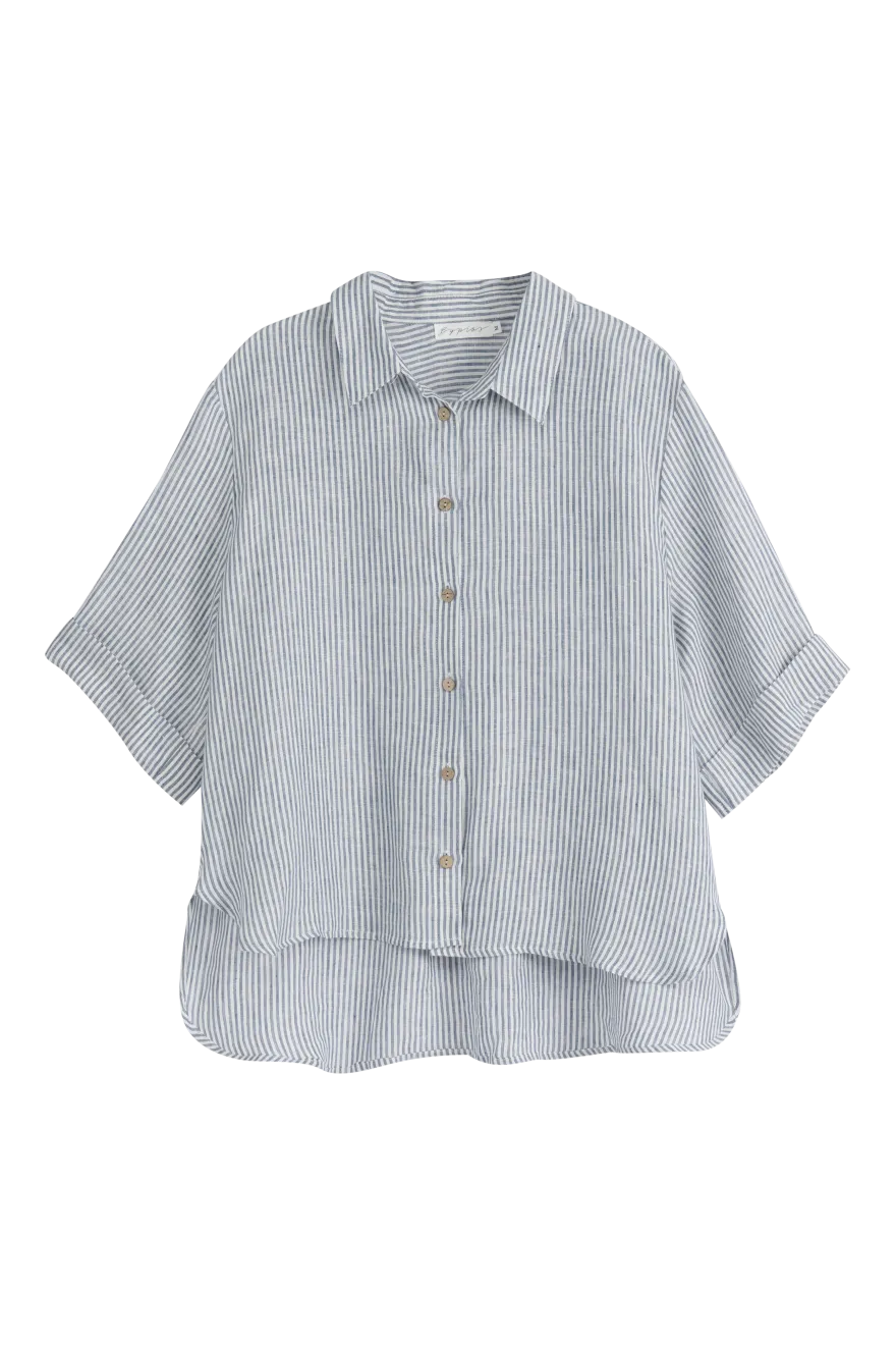 Junette pellavapaita, blue stripe