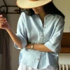 Junette pellavapaita, oxford blue