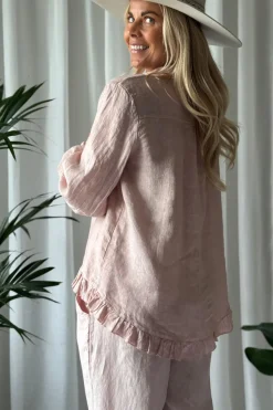 Juniee pellavapaita, vaaleanpunainen