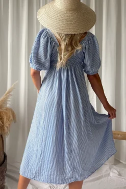 La Brisa puuvillamekko, sininen
