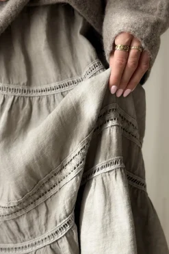 Lace Salsa pellavahame, taupe