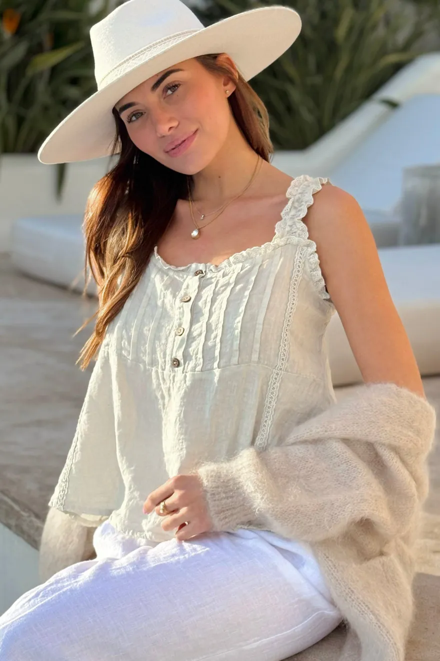 Leanna pellavatoppi, hiekka