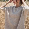 Lise alpakkasekoiteneule, beige