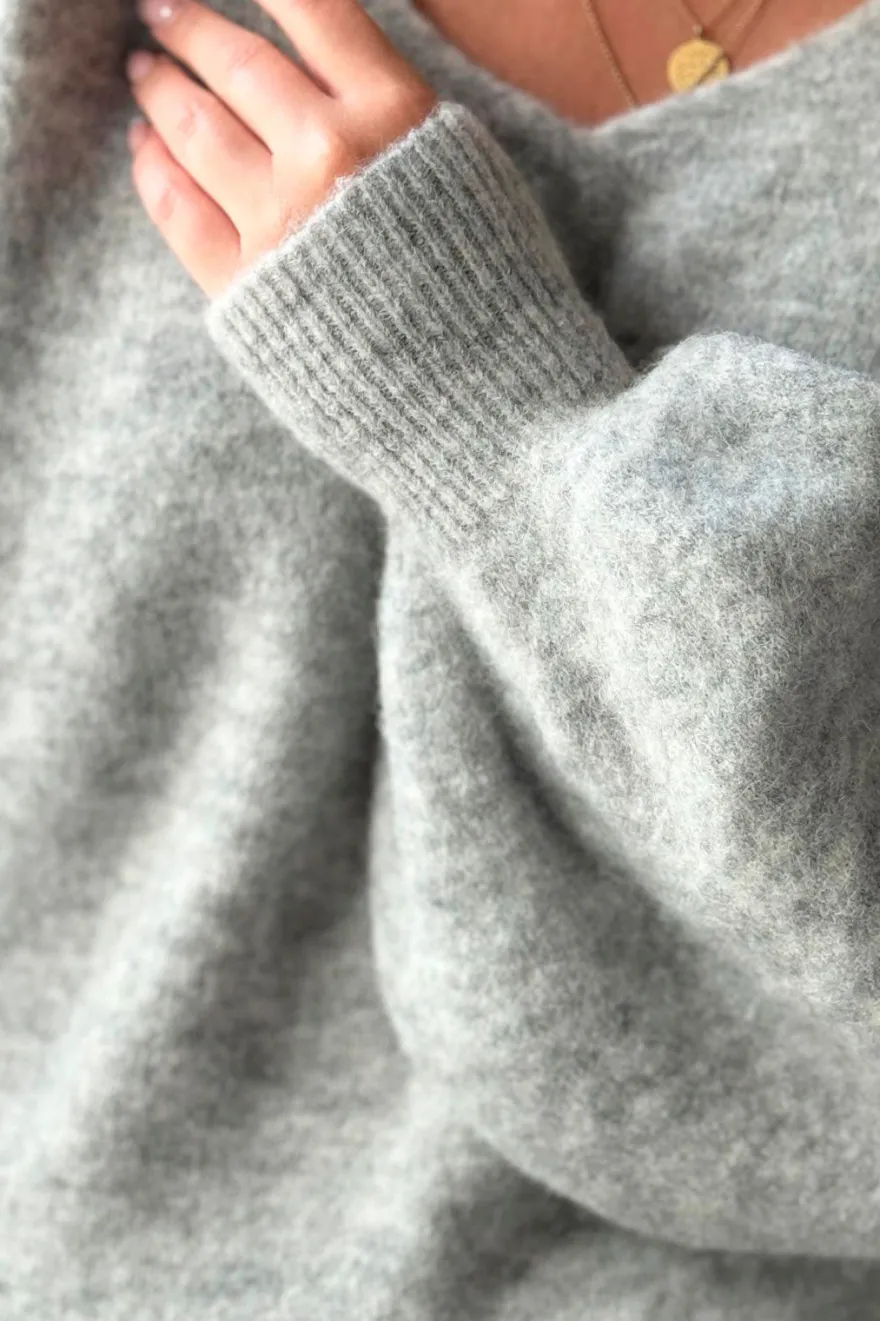 Lotta neule, pearl grey