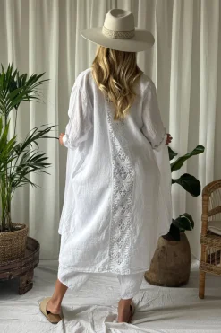 Louisa pellavatakki, valkoinen