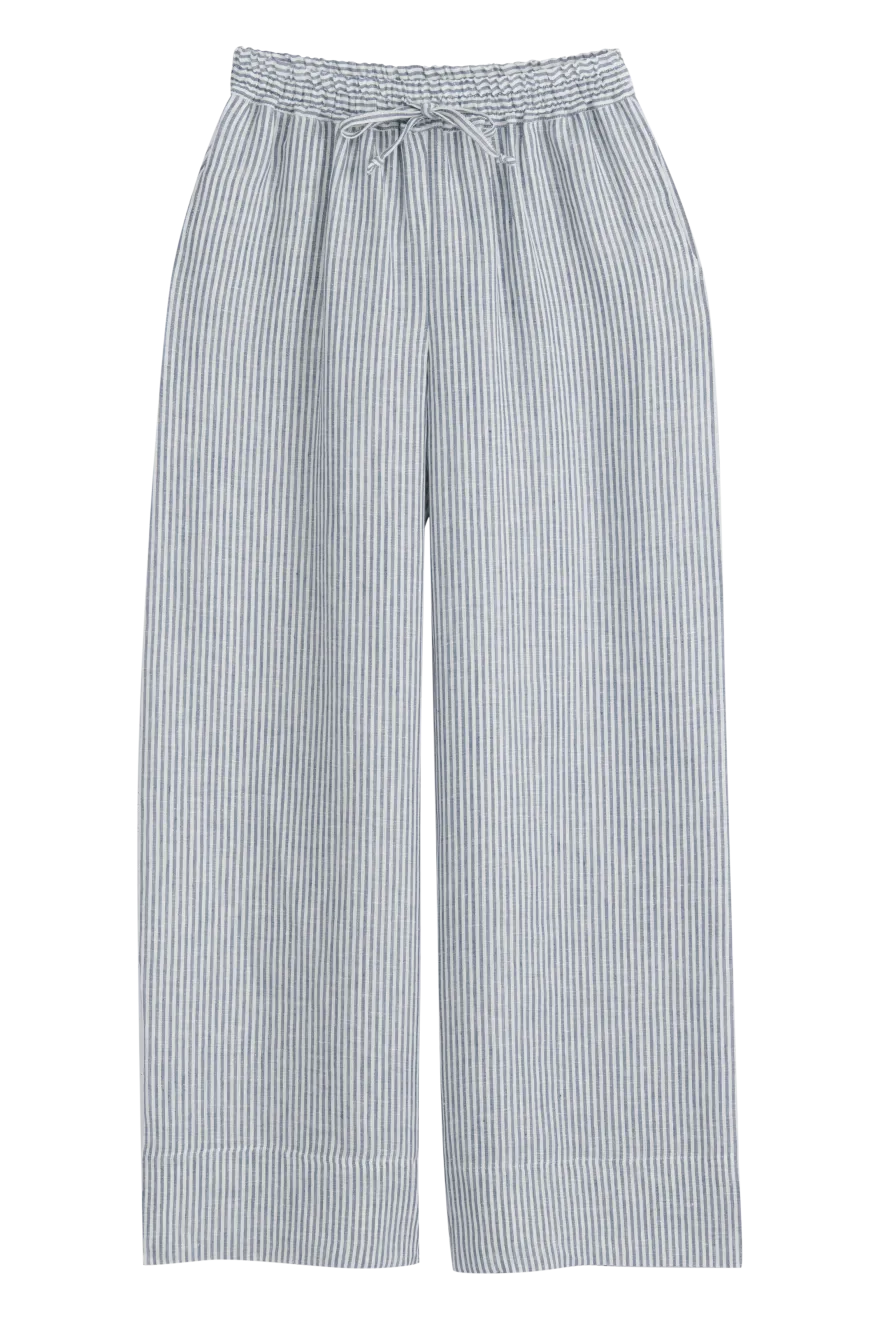 Mallorca pellavahousut, blue stripe