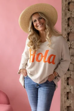 Message neule, HOLA beige