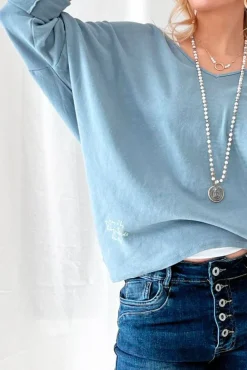 Miley puuvillapaita, denim blue