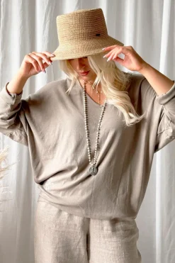 Miley puuvillapaita, taupe