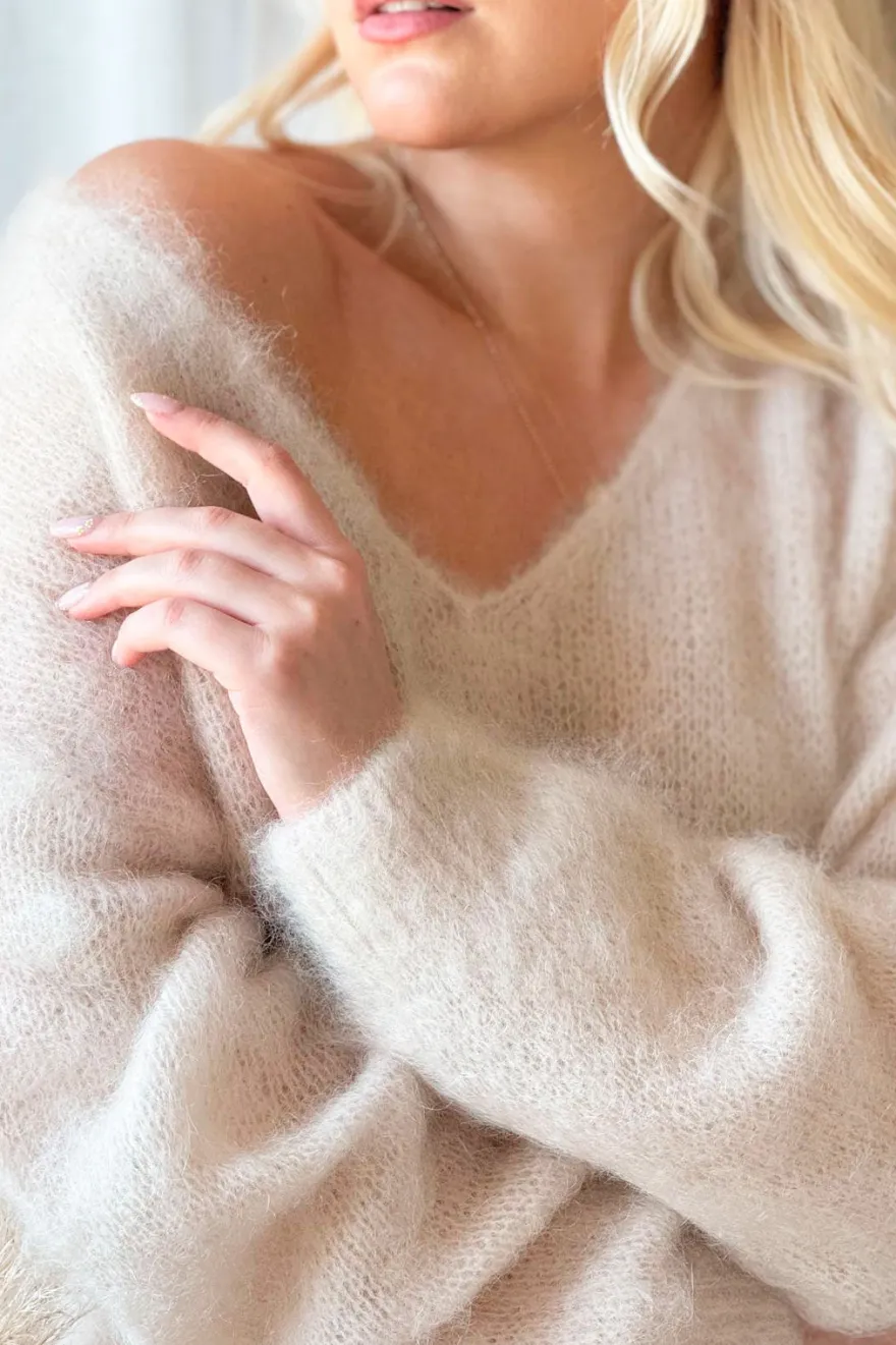 Mohair heaven neule, beige