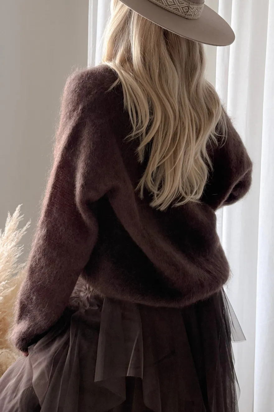 Mohair heaven neule, coffee