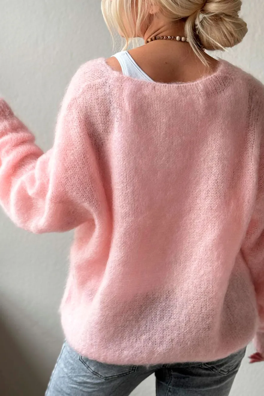 Mohair heaven neule, rose