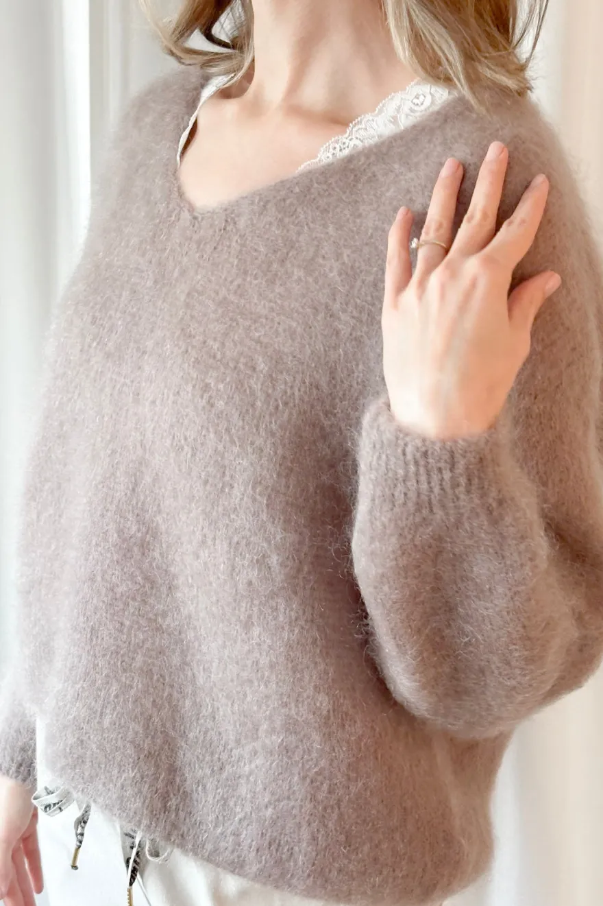 Mohair heaven neule, taupe