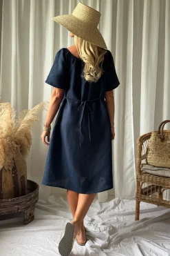 Moraira pellavamekko midi, navy