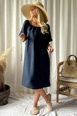 Moraira pellavamekko midi, navy
