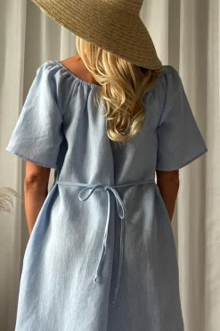 Moraira pellavamekko midi, oxford blue