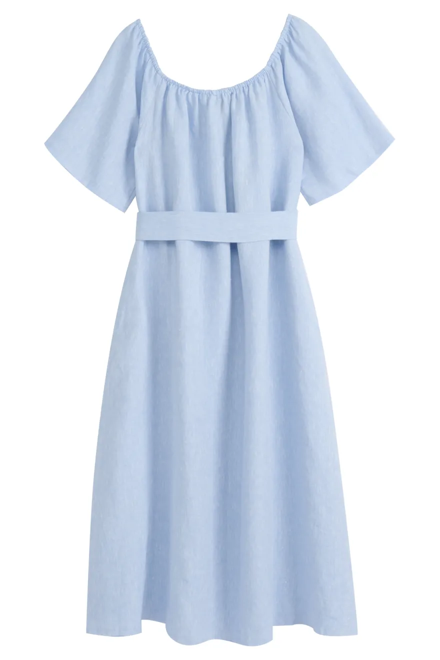 Moraira pellavamekko, oxford blue