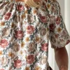 Moraira puuvillamekko midi, off white cottage floral