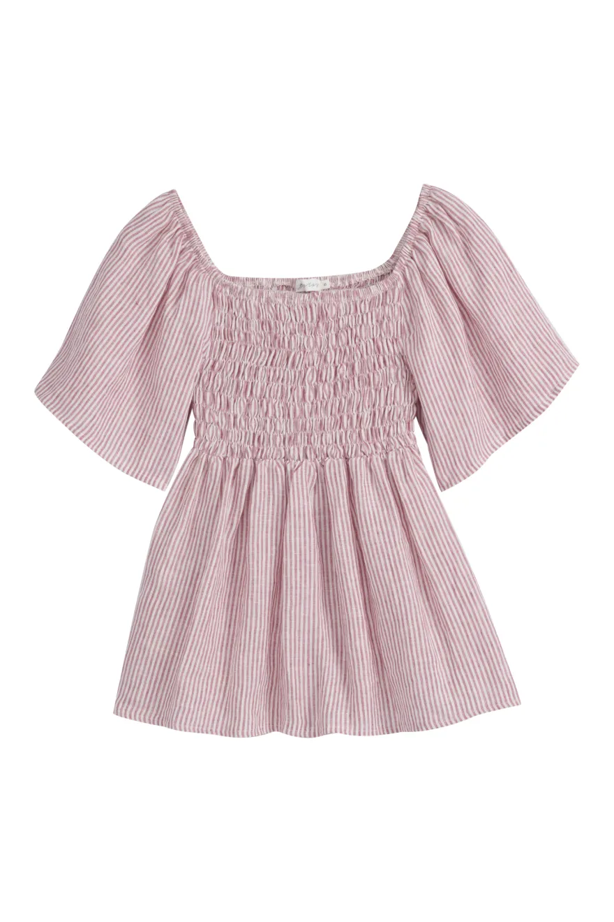 Oaklyn pellavapaita, pink stripe