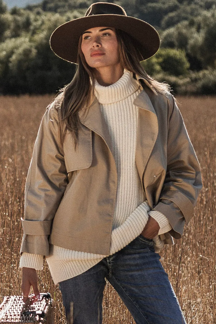 Oxford trenssitakki, beige