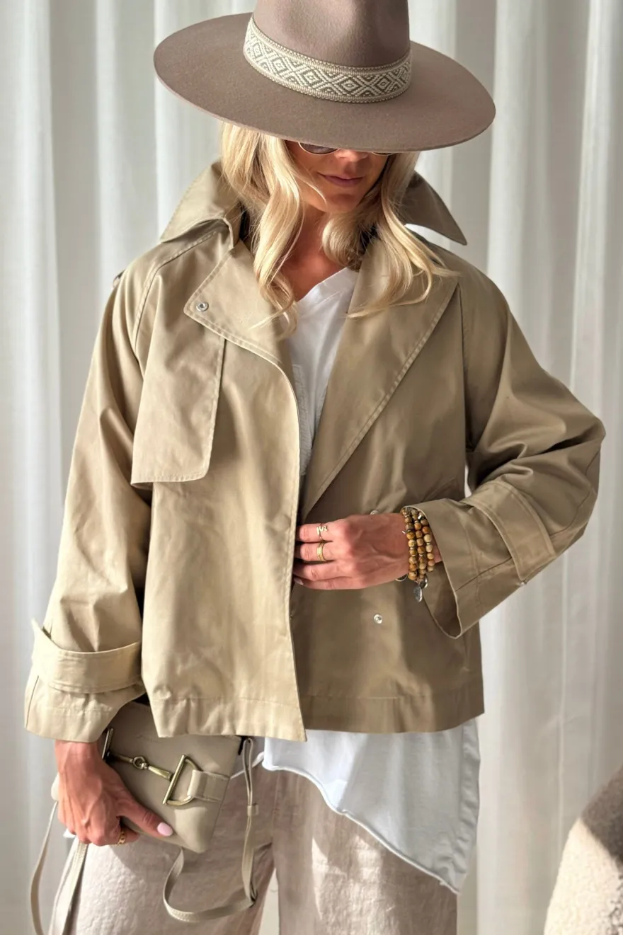Oxford trenssitakki, beige
