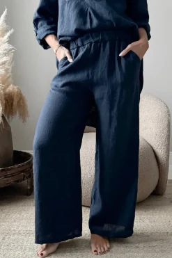 Paloma pellavahousut, navy