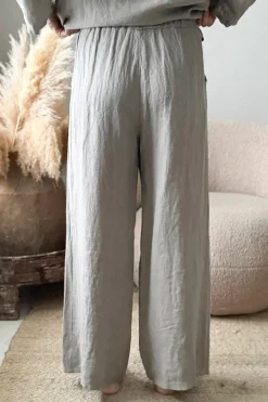 Paloma pellavahousut, taupe