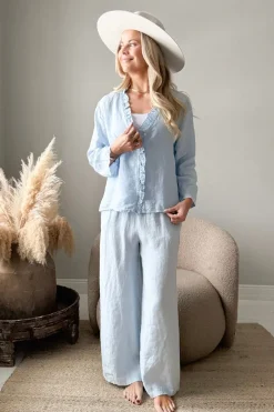 Paloma pellavahousut, vaaleansininen