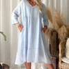 Raelle pellavamekko, light blue