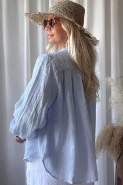 Rosalie pellavapaita, vaaleansininen