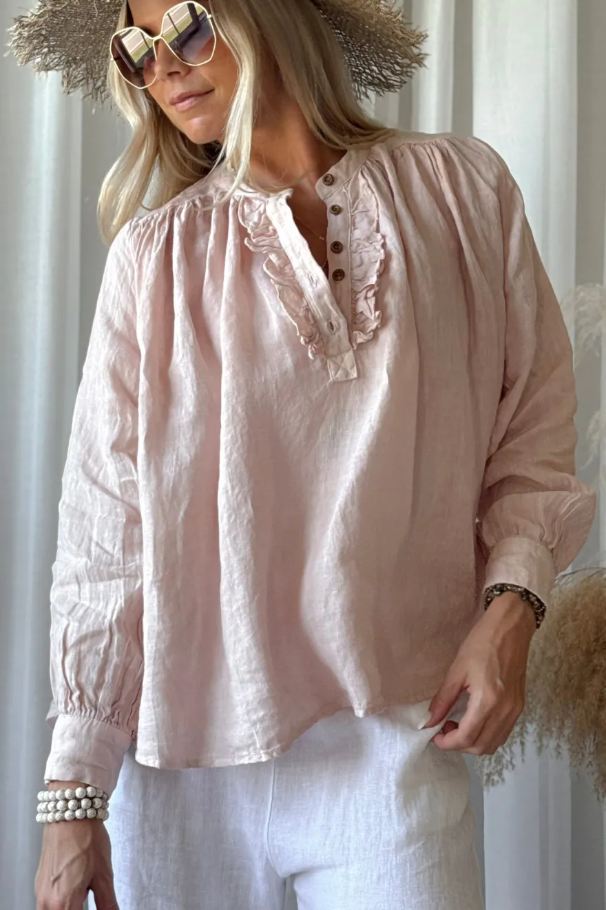 Rosalie pellavapaita, vaaleanpunainen