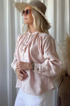 Rosalie pellavapaita, vaaleanpunainen