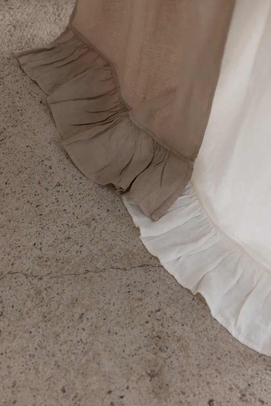 Rustic pellava kaitaliina, antique white