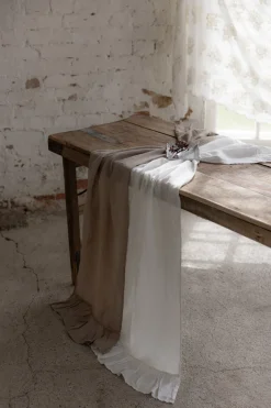 Rustic pellava kaitaliina, antique white
